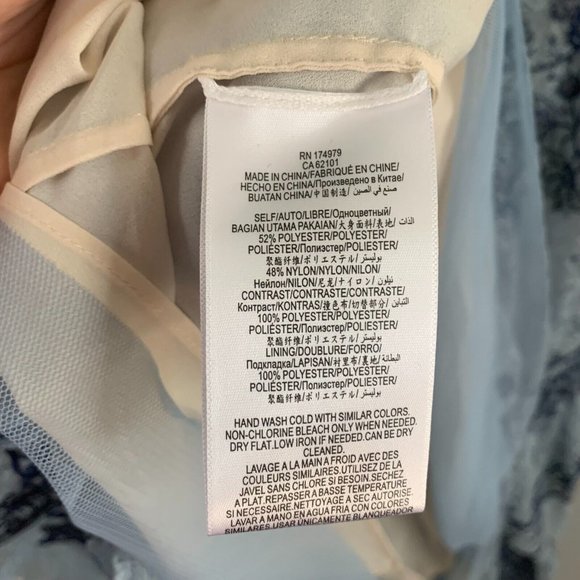 BCBGMaxAzria Blue and White Floral Mini Dress - Picture 8 of 14